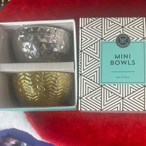 Expressions Metallic Silver and Gold Mini Bowls